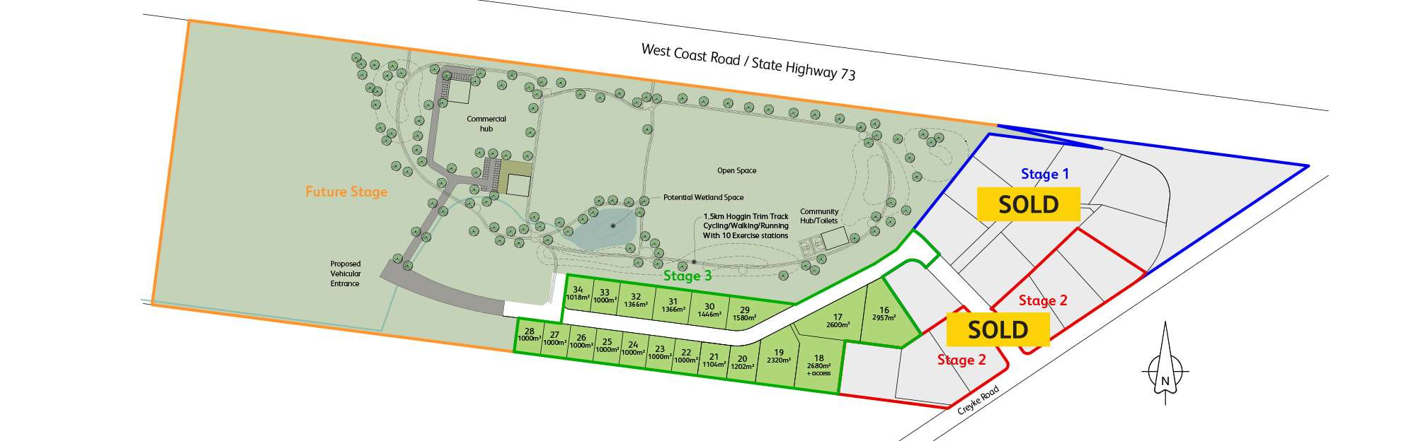 The original proposed layout for Kersey Park